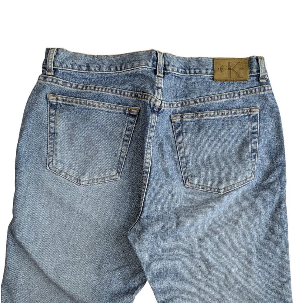 Calvin Klein Jeans 12 Blue Vintage 90s Y2K Boot Cut Straight 100% Cotton Denim - Picture 2 of 14